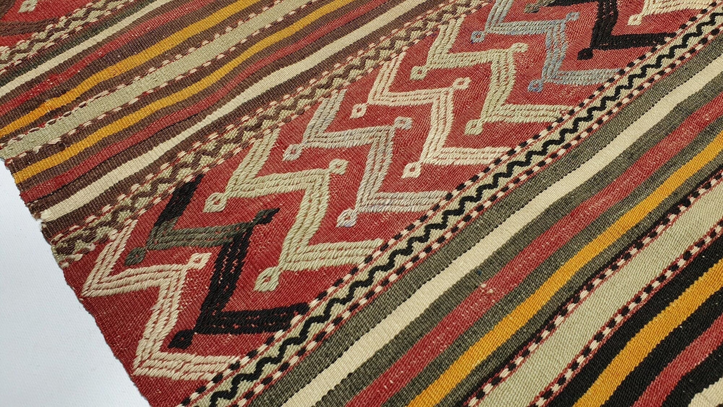 Vintage Kilim Rug, Faded Rug, Turkish Rug Kilim 5x8, Anatolia rug, Unique rug, Tribal rug,Rustic rug,Living room rug,One of a kind rug,2540