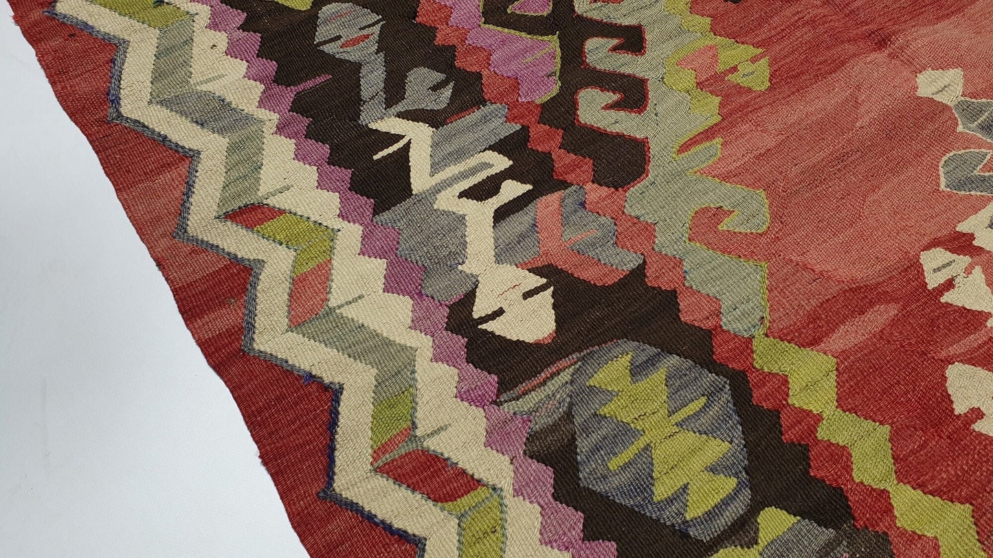 Oushak Kilim rug, 5x7 Turkish Kilim rug, Vintage Kilim rug, Coastal decor, Area rug, Bedroom rug, Old rug,Fine rug ,Living room rug,2912