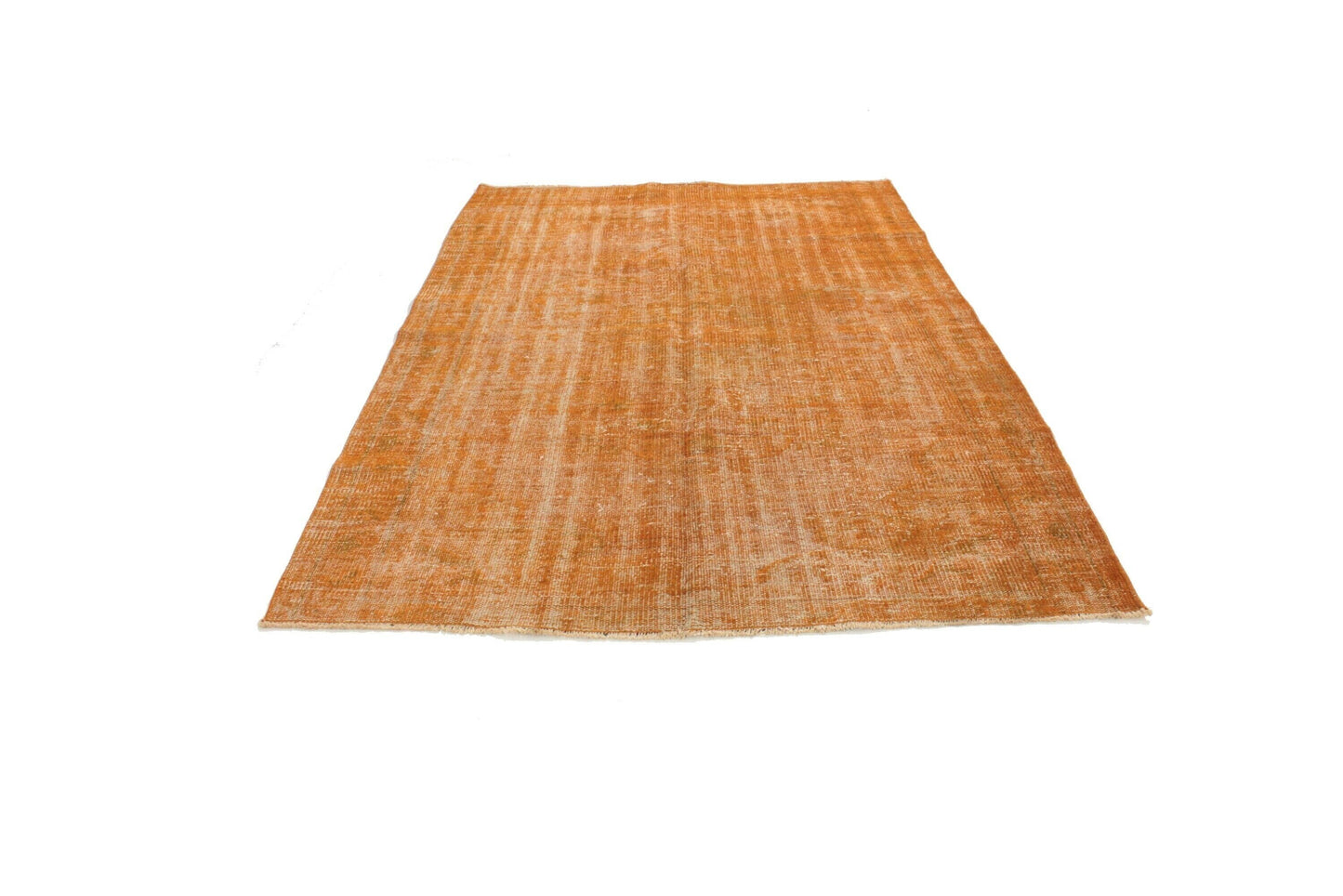 Small Orange Carpet Rug, Overdyed Rug ,Turkish Vintage Rug ,Small Room Rug, 5x7 Rug, Farmhouse Decor, One of a kind, 3696