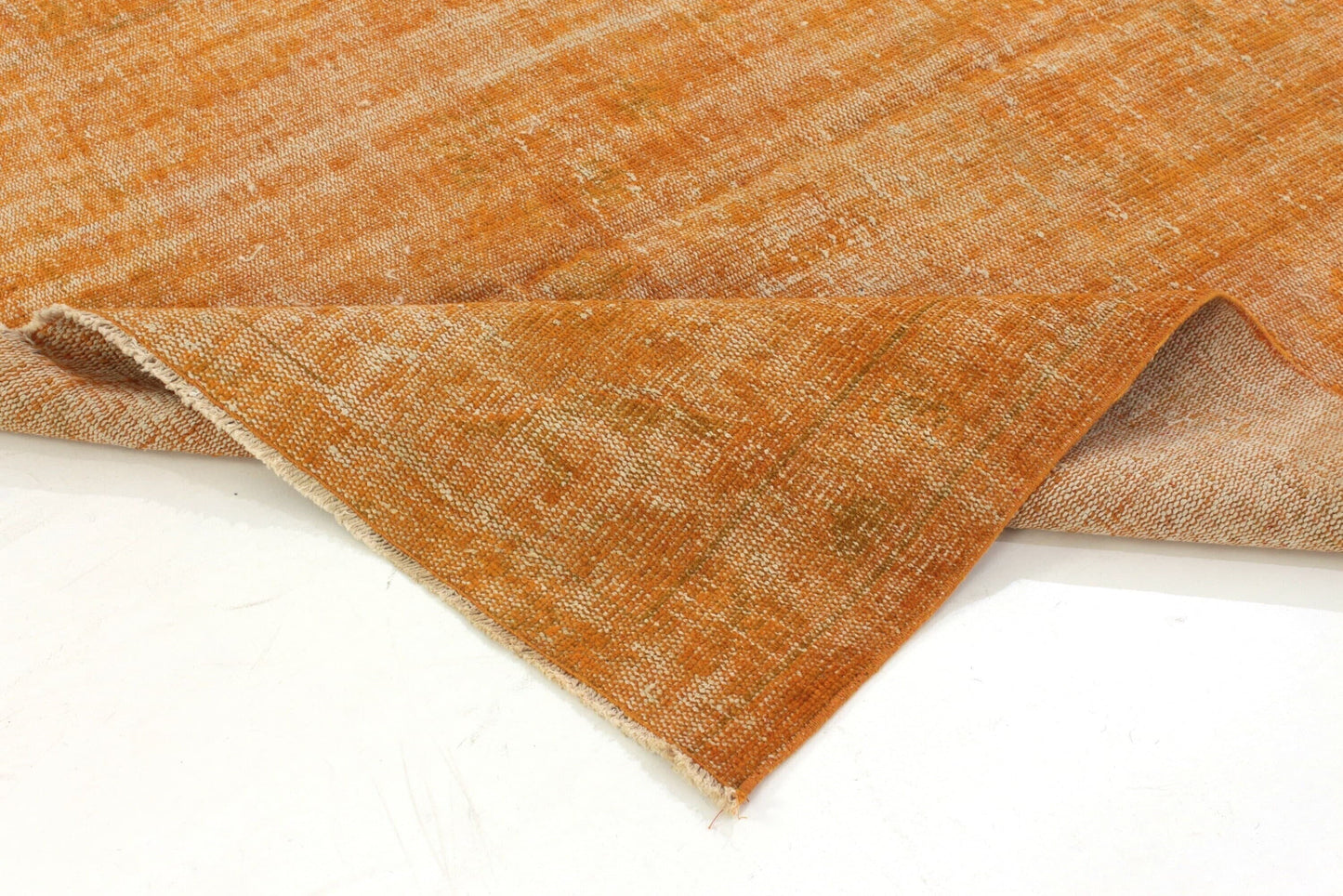 Small Orange Carpet Rug, Overdyed Rug ,Turkish Vintage Rug ,Small Room Rug, 5x7 Rug, Farmhouse Decor, One of a kind, 3696