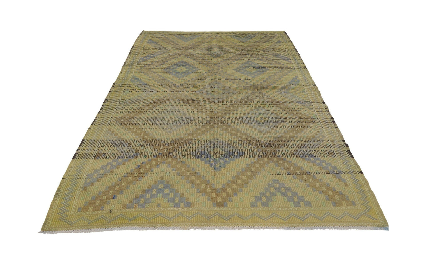 Turkish Kilim rug 6x11, Vintage Kilim Rug, Handmade rug, Area rug, Terracotta rug, Faded rug, Unique rug, One of a kind rug, 8127