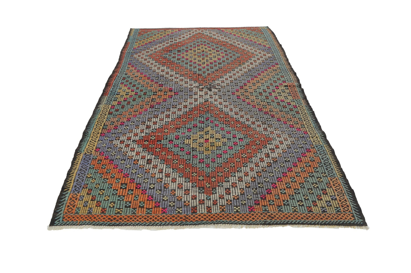 Turkish Kilim rug, Vintage Kilim, Handmade rug, Traditional rug, Office rug, Bedroom rug, Bohemian, Area rug, 6x9 Kilim rug