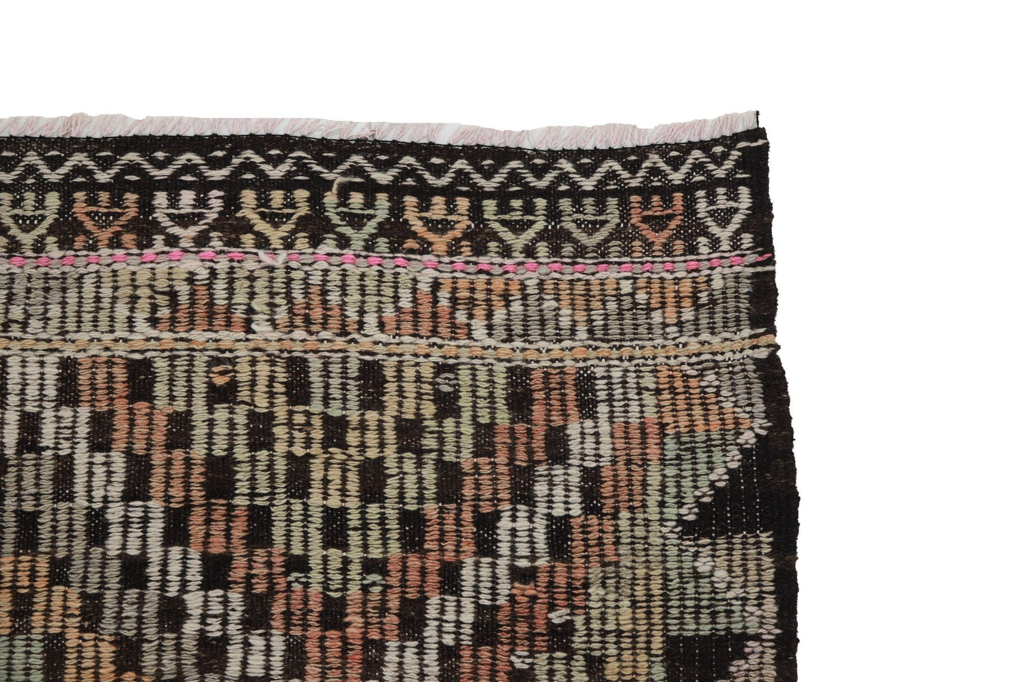 Kilim Rug, Area Rug, Turkish Kilim, Vintage Kilim, Brown Rug, Plain Rug, Goat Hair, Eclectic Rug, Kilim Rug 7x10 Shabby Chic, 8175