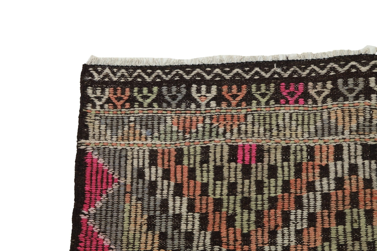 Kilim Rug, Area Rug, Turkish Kilim, Vintage Kilim, Brown Rug, Plain Rug, Goat Hair, Eclectic Rug, Kilim Rug 7x10 Shabby Chic, 8175
