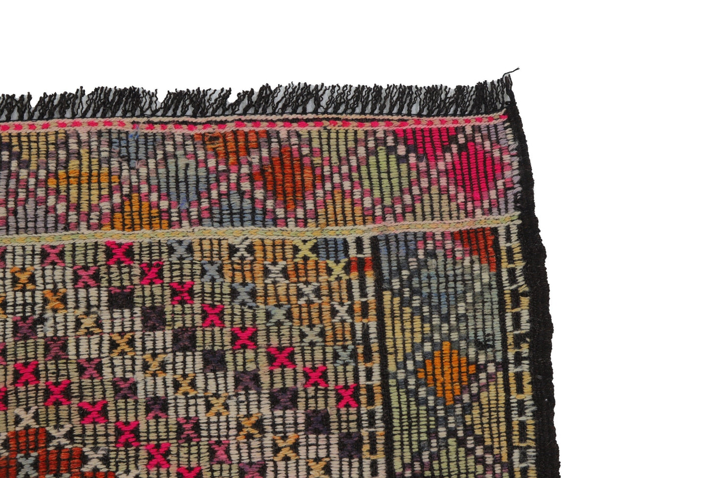 Turkish Vintage Kilim Rug, Handmade Area Kilim Rug, Sun muted Flat weave Rug, 6x9 Kilim Rug, Eclectic Decor Rug, 8119