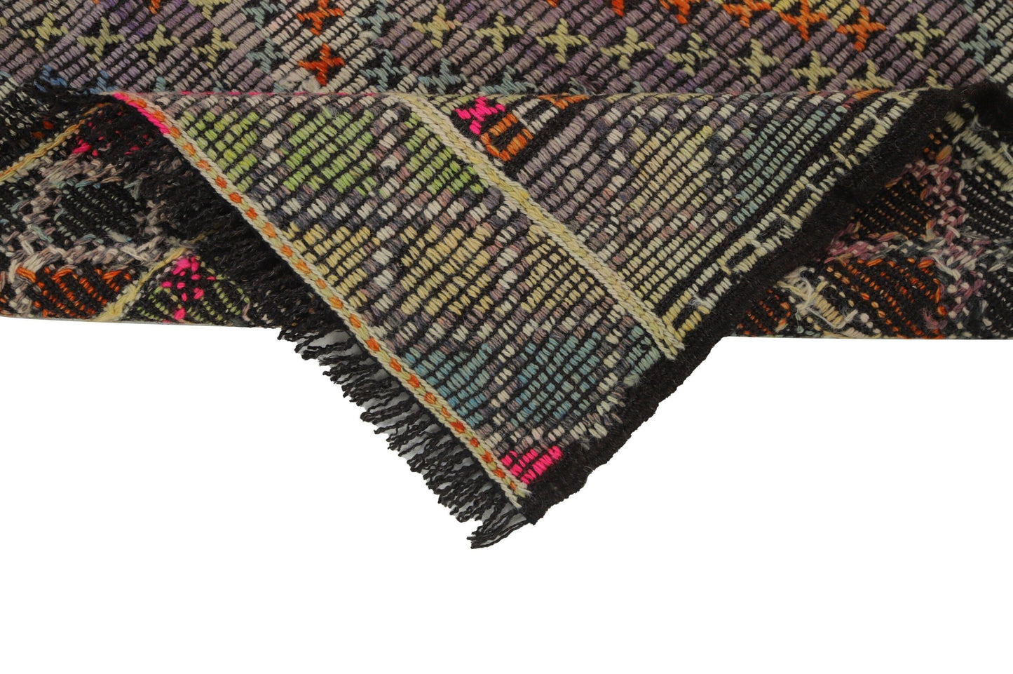 Turkish Vintage Kilim Rug, Handmade Area Kilim Rug, Sun muted Flat weave Rug, 6x9 Kilim Rug, Eclectic Decor Rug, 8119