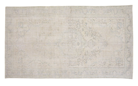 Oushak Handmade Area Rug, Turkish Vintage Unique Rug, Neutral Muted Rug, Kid Room Rug, Contemporary Decor, Rug 5x9, Turkey Rug, 12633
