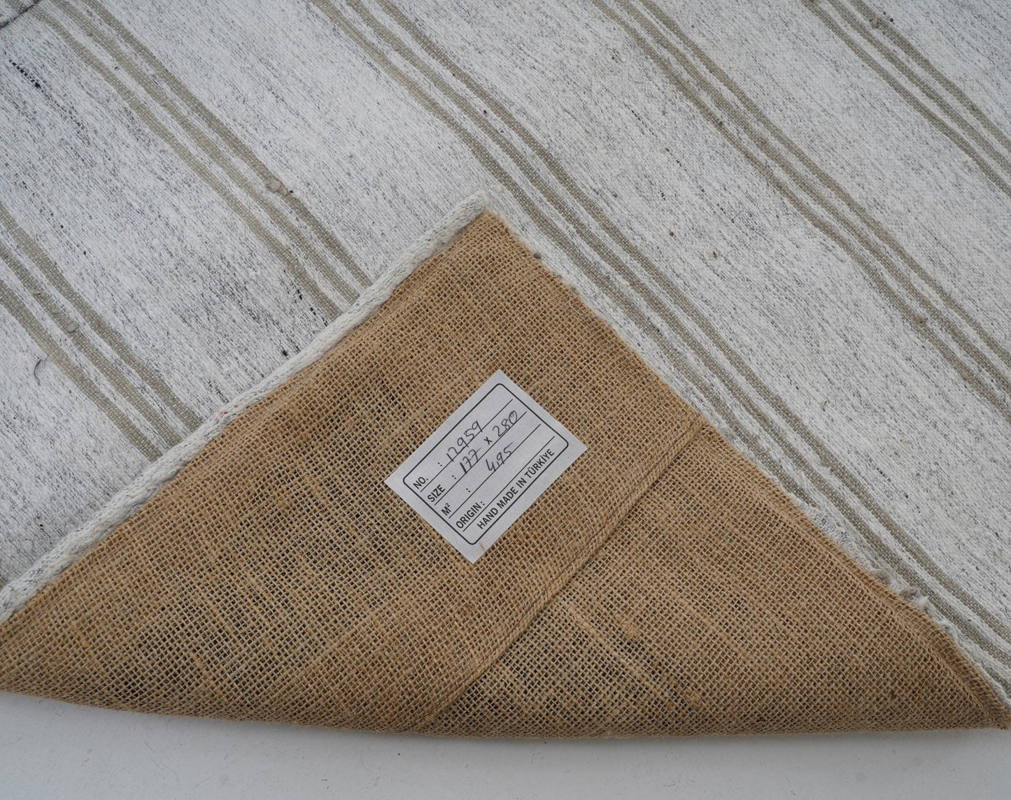 Turkish Striped Kilim Rug, Vintage Handmade Kilim Rug, Area Unique Kilim Rug, Neutral Muted Rug, Kilim Rug 6x9, Contemporary Decor, 12959
