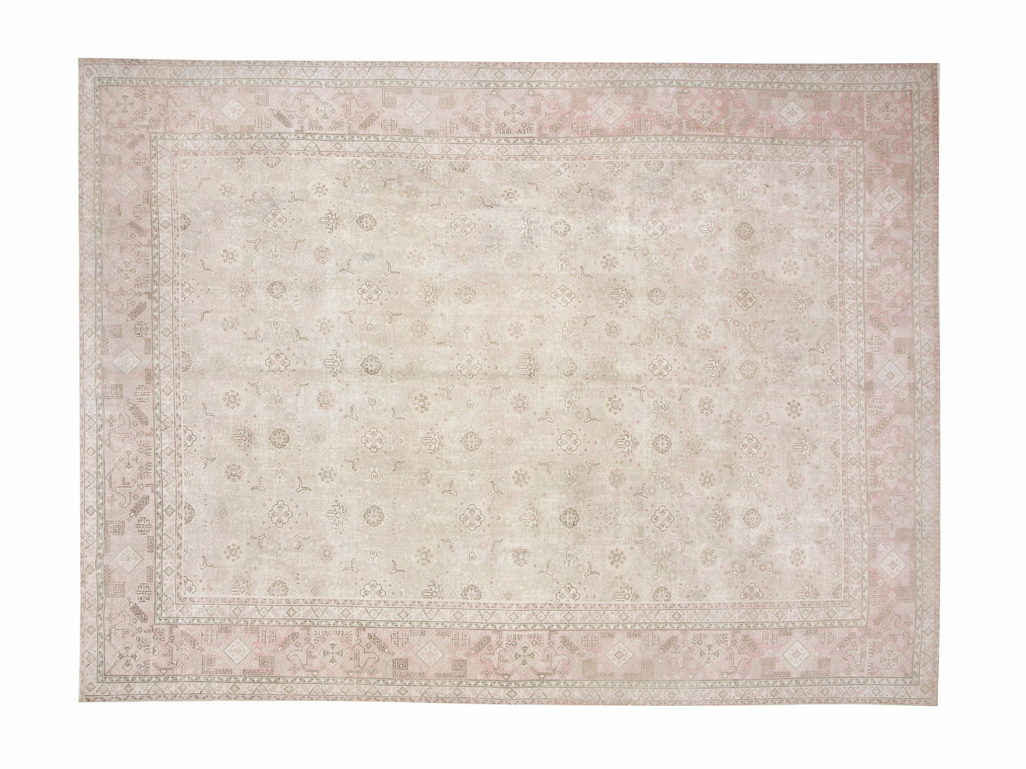 Turkish Vintage Oushak Rug, Handmade Area Unique Rug, Neutral Rug, Living Room Rug, Large Rug,Vintage Carpet, Rug 10x13, Oversize Rug, 12343