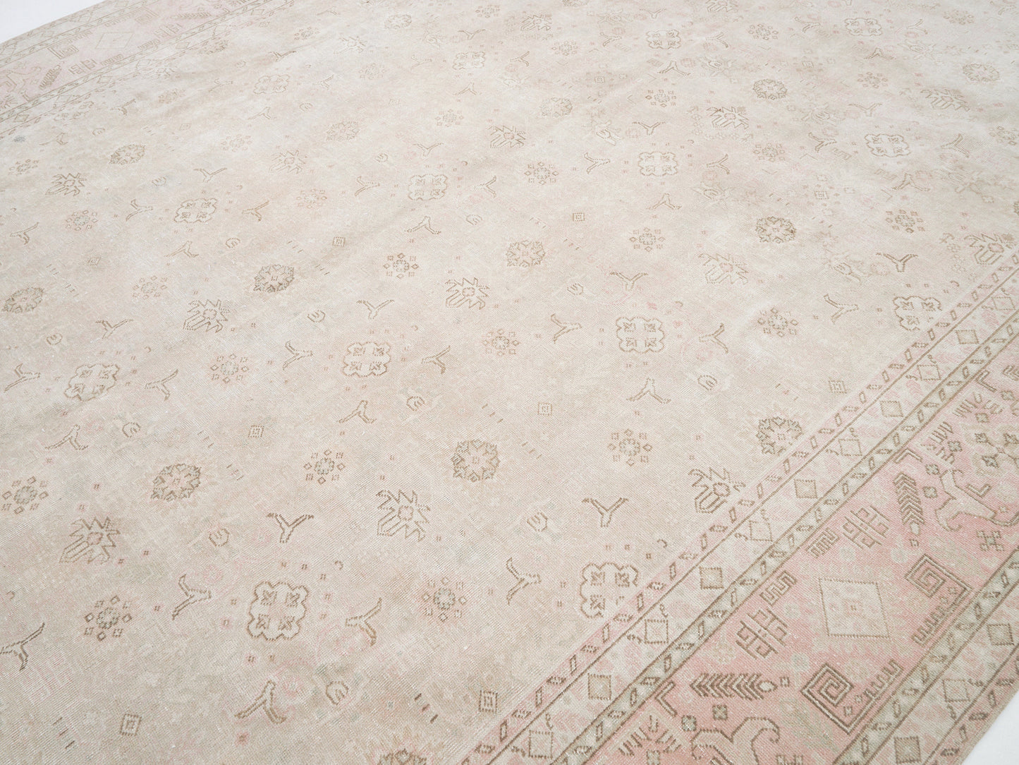 Turkish Vintage Oushak Rug, Handmade Area Unique Rug, Neutral Rug, Living Room Rug, Large Rug,Vintage Carpet, Rug 10x13, Oversize Rug, 12343