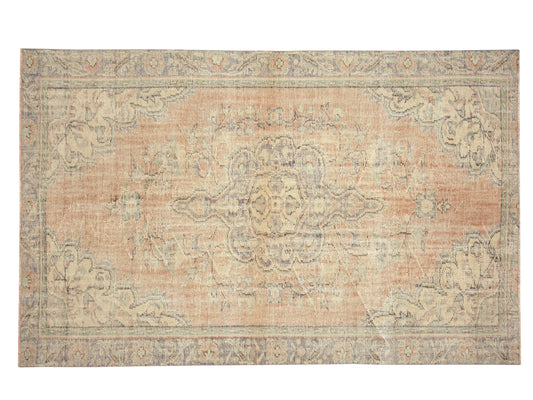Turkish Area Rug, Oushak Handmade Rug, Vintage Antique Rug, Neutral Floor Rug, Scandinavian Rug, Kid Room Rug, Oushak Carpet, Rug 6x9, 12045