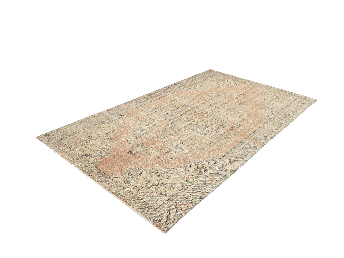 Turkish Area Rug, Oushak Handmade Rug, Vintage Antique Rug, Neutral Floor Rug, Scandinavian Rug, Kid Room Rug, Oushak Carpet, Rug 6x9, 12045