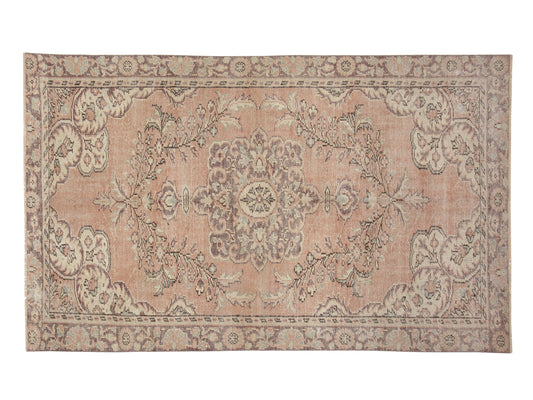Oushak Vintage Rug, Turkish Area Rug, Handmade Antique Rug, Neutral Faded Rug, Entryway Rug, Anatolia Rug, Oushak Carpet, Rug 6x9, 12043