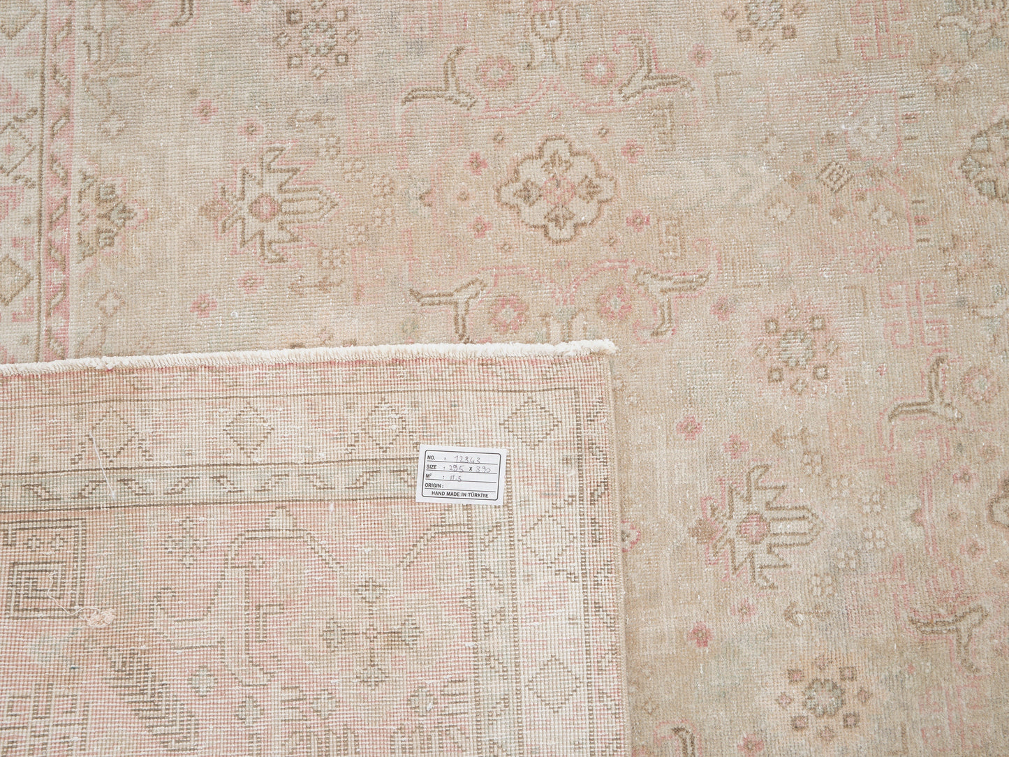 Turkish Vintage Oushak Rug, Handmade Area Unique Rug, Neutral Rug, Living Room Rug, Large Rug,Vintage Carpet, Rug 10x13, Oversize Rug, 12343
