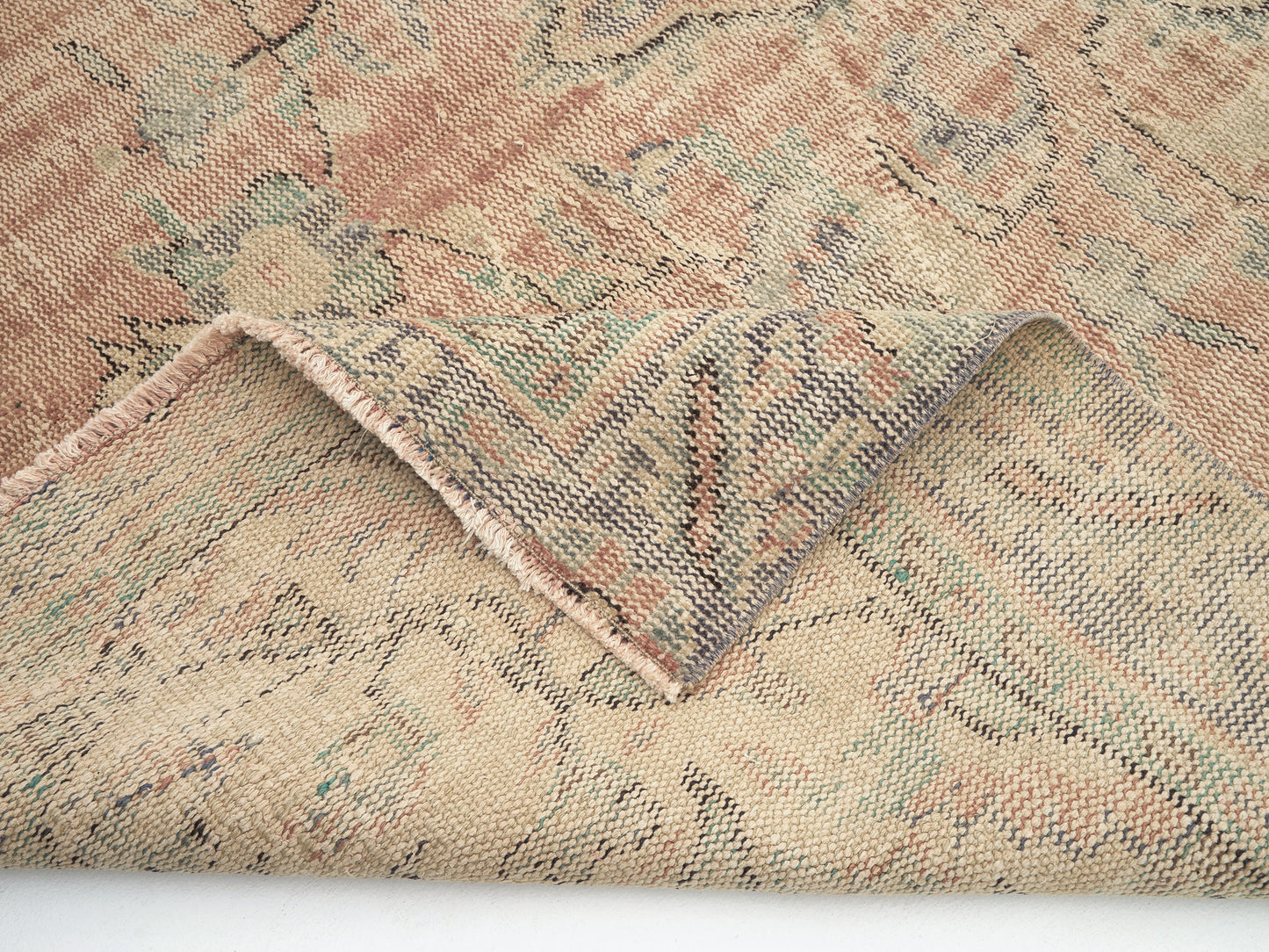 Turkish Area Rug, Oushak Handmade Rug, Vintage Antique Rug, Neutral Floor Rug, Scandinavian Rug, Kid Room Rug, Oushak Carpet, Rug 6x9, 12045