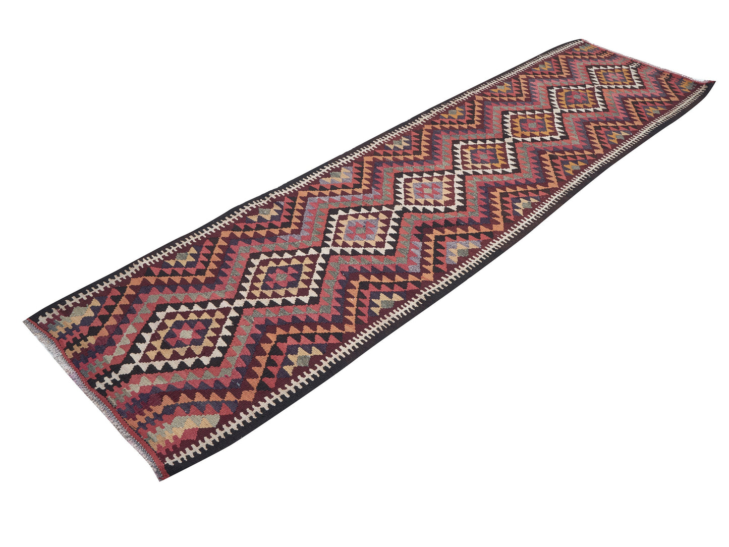 Turkish Runner, Vintage Runner, Handmade Runner Rug, Oushak Runner, Kilim Runner, Rug Runner, Anatolia Rug, Runner Rug 3x11, 11263