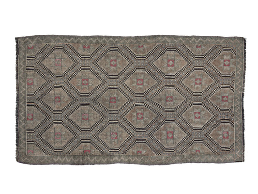 Vintage Area Kilim Rug, Handmade Antique Kilim Rug, Turkish Rustic Kilim Rug,Living Room Rug, Primitive Rug, Rug Kilim, Kilim Rug 5x9, 12591