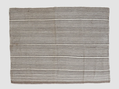 Turkish Handmade Kilim Rug, Vintage Black Striped Kilim Rug, Area Unique Kilim Rug, Kid Room Rug, Neutral Muted Rug, Kilim Rug 5x6, 12733