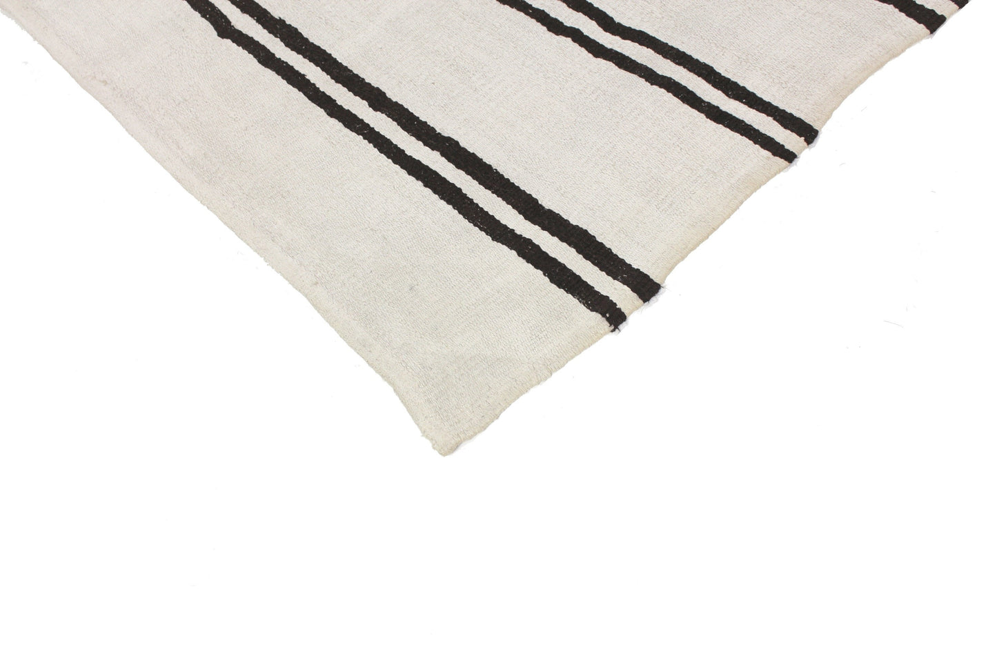 7x12 Hemp Kilim rug, Turkish kilim rug, Vintage kilim rug, Handmade ,White Striped Area rug, Entryway rug, 6709
