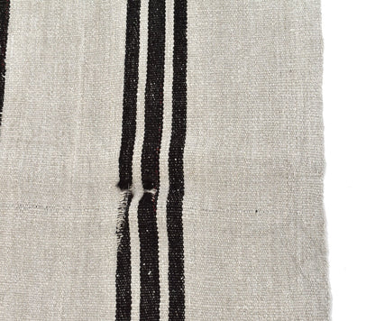 Turkish kilim, Vintage kilim,  5x7 Kilim rug, Hemp rug ,White kilim rug, Hemp kilim rug,Area rug, Black White rug, 5818