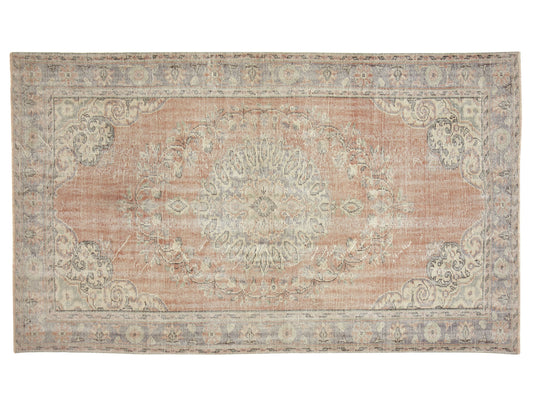 Turkish Handmade Area Rug, Neutral Floor Rug, Vintage Oushak Rug, Bedroom Rug, Turkey Rug, Anatolia Rug, Bohemian Rug, Rug 6x10, 12054