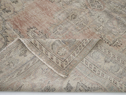 Turkish Area Rug, Vintage Handmade Rug, Oushak Antique Rug, Neutral Faded Rug, Kid Room Rug, Scandinavian Rug, Turkey Rug, Rug 6x9, 12097