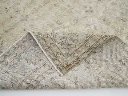 Handmade Area Rug, Turkish Vintage Rug, Oushak Antique Rug, Neutral Faded Rug, Living Room Rug, Vintage Carpet, Office Rug, Rug 7x10, 12061