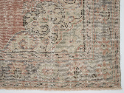 Turkish Handmade Area Rug, Neutral Floor Rug, Vintage Oushak Rug, Bedroom Rug, Turkey Rug, Anatolia Rug, Bohemian Rug, Rug 6x10, 12054