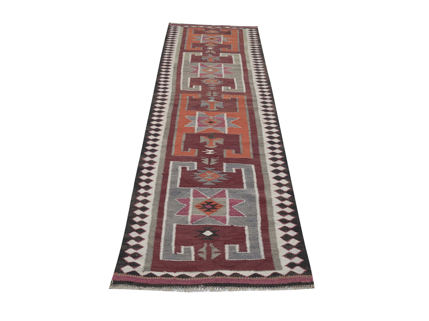 Oushak Turkish Runner Rug, Handmade Eclectic Runner Rug, Vintage Runner, Carpet Runner, Long Runner, Anatolia Rug, Runner Rug 3x11, 11417