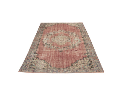 Turkish Vintage Oushak Rug, Handmade Area Antique Rug, Neutral Floor Rug, Bohemian Rug, Office Rug, Turkey Rug, Carpet Rug, Rug 5x8, 11567