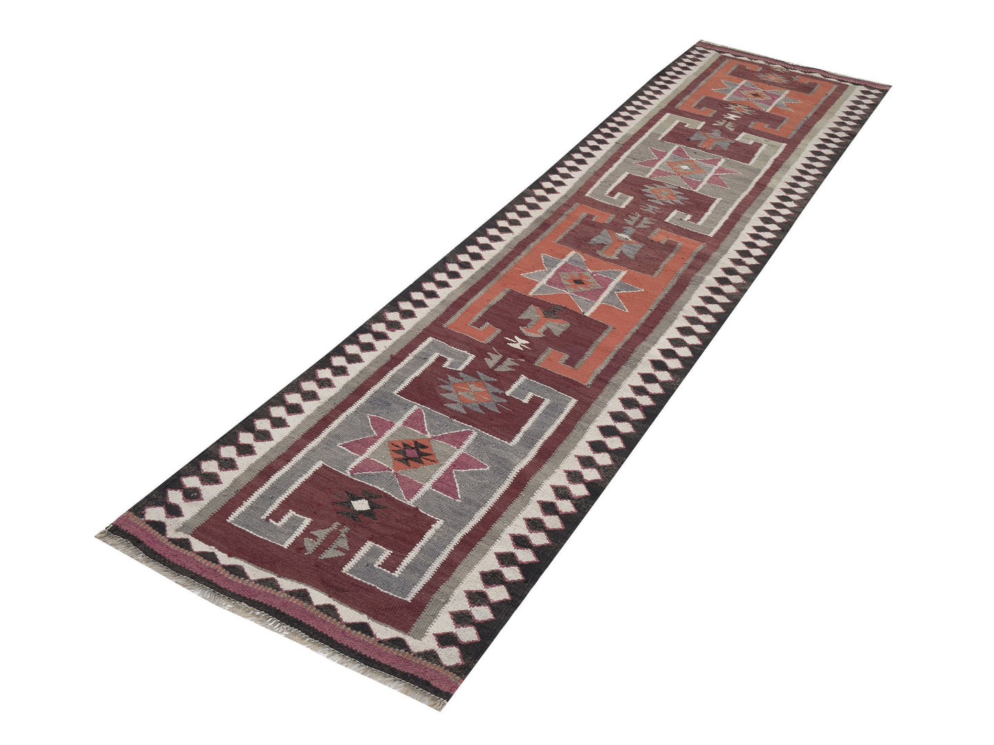 Oushak Turkish Runner Rug, Handmade Eclectic Runner Rug, Vintage Runner, Carpet Runner, Long Runner, Anatolia Rug, Runner Rug 3x11, 11417