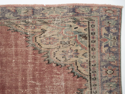 Turkish Vintage Oushak Rug, Handmade Area Antique Rug, Neutral Floor Rug, Bohemian Rug, Office Rug, Turkey Rug, Carpet Rug, Rug 5x8, 11567