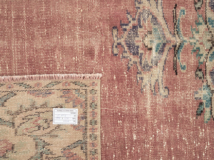 Oushak Area Rug, Vintage Handmade Rug, Turkish Eclectic Rug, Neutral Faded Rug, Anatolia Rug, Bedroom Rug, Bohemian Rug, Rug 5x8, 11557