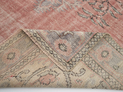 Handmade Area Rug, Vintage Oushak Antique Rug, Turkish Eclectic Rug, Anatolia Rug, Neutral Faded Rug, Living Room Rug, Rug 6x10, 12094