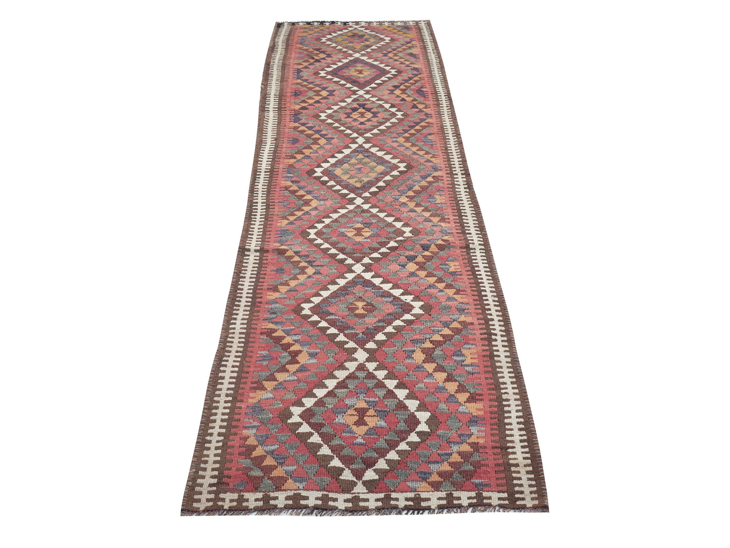 Oushak Runner, Turkish Runner, Vintage Runner, Handmade Runner Rug, Kilim Runner, Anatolia Rug, Rug Runner 3x12, Bohemian Rug, 11270