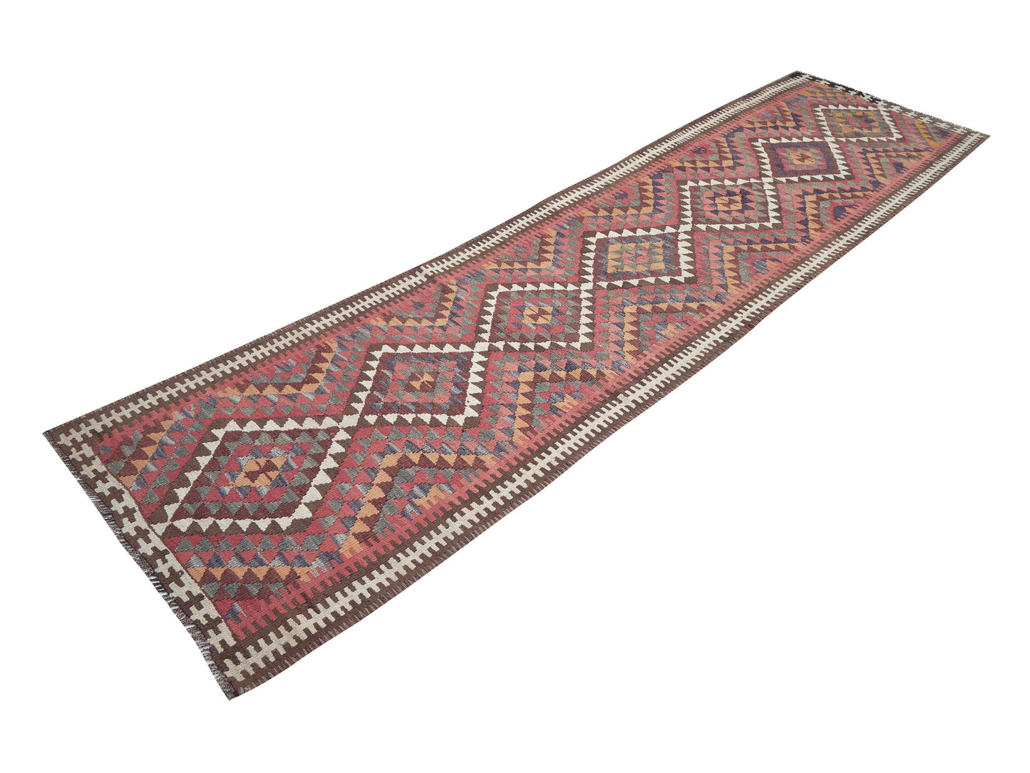 Oushak Runner, Turkish Runner, Vintage Runner, Handmade Runner Rug, Kilim Runner, Anatolia Rug, Rug Runner 3x12, Bohemian Rug, 11270