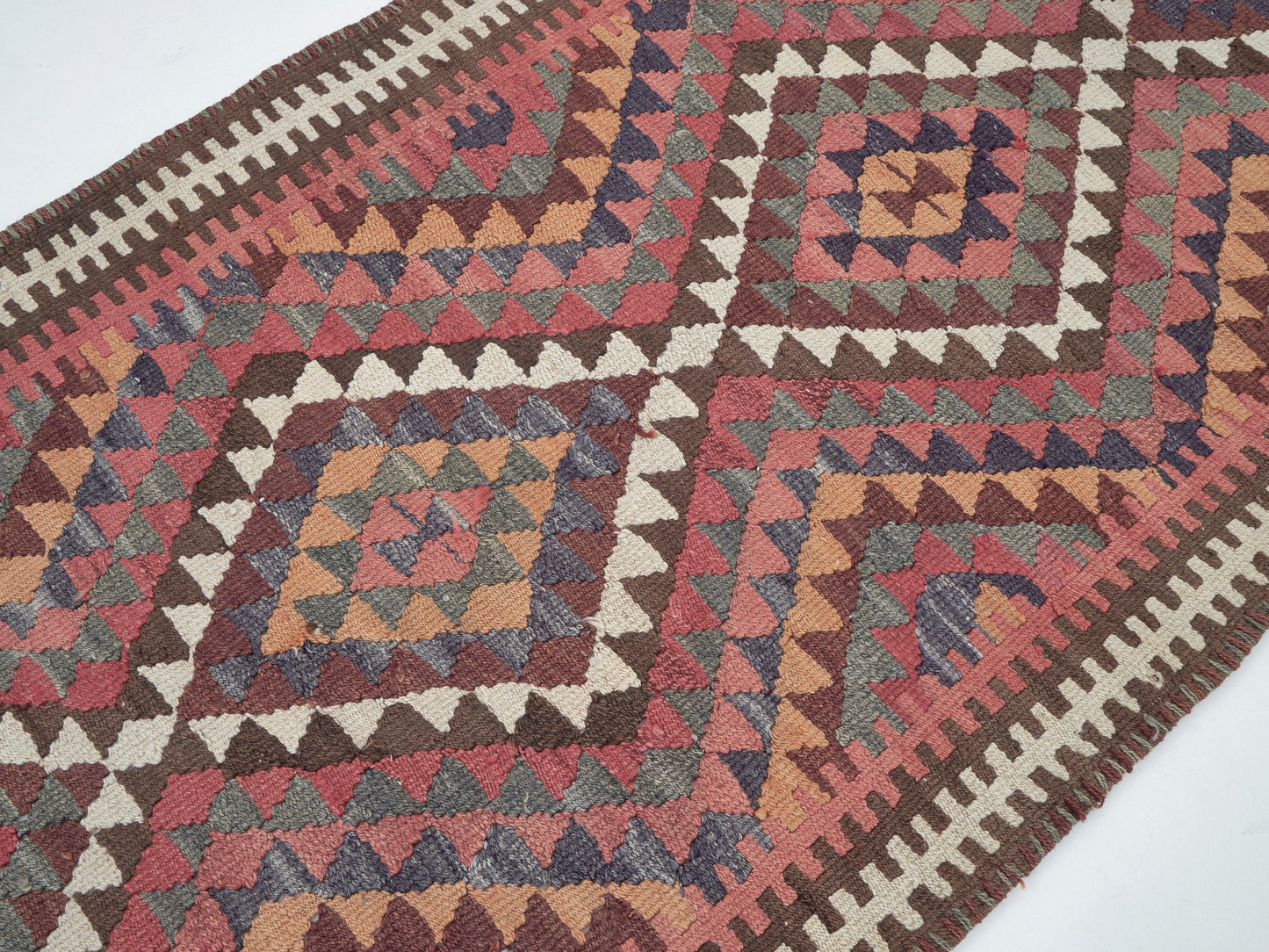 Oushak Runner, Turkish Runner, Vintage Runner, Handmade Runner Rug, Kilim Runner, Anatolia Rug, Rug Runner 3x12, Bohemian Rug, 11270