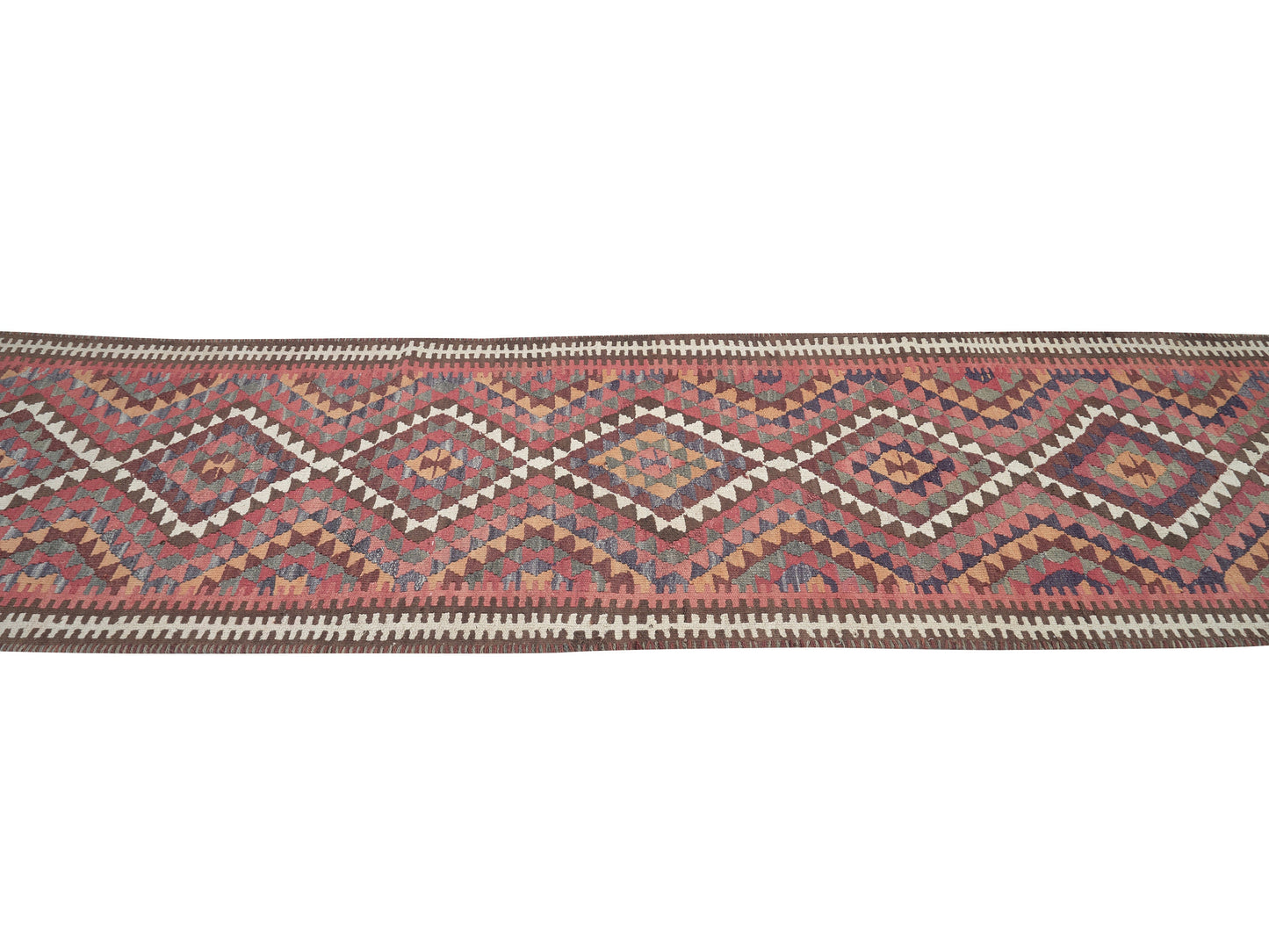 Oushak Runner, Turkish Runner, Vintage Runner, Handmade Runner Rug, Kilim Runner, Anatolia Rug, Rug Runner 3x12, Bohemian Rug, 11270