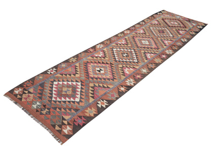 Turkish Handmade Runner Rug, Vintage Oushak Runner Rug, Anatolia Rug, Hallway Runner, Bohemian Rug, Kilim Runner Rug, Rug Runner 3x11, 11260