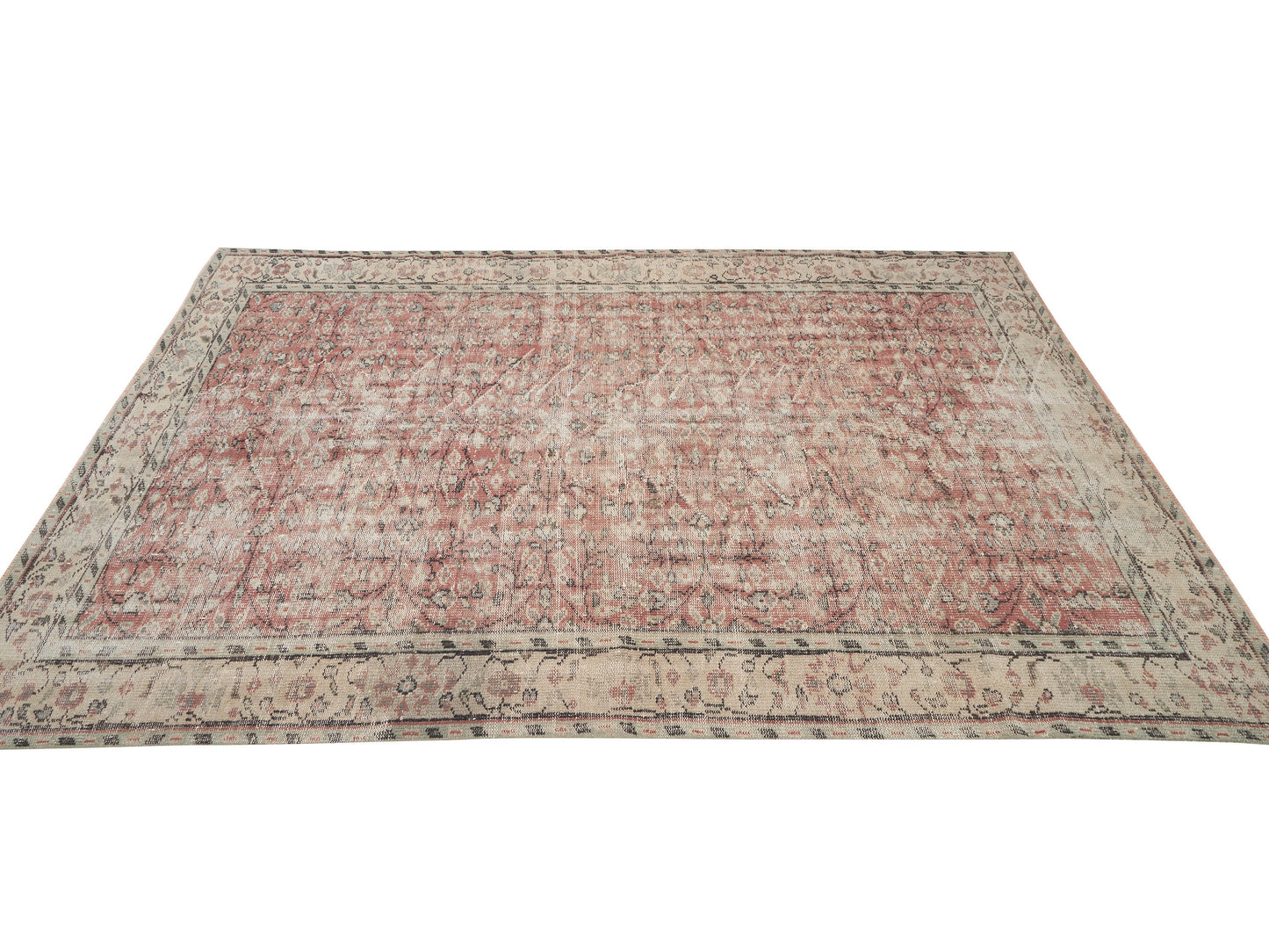 Vintage Handmade Rug, Turkish Oushak Antique Rug, Area Faded Rug, Office Rug, Turkey Rug, Scandinavian Rug, Carpet Rug, Rug 6x9, 12100