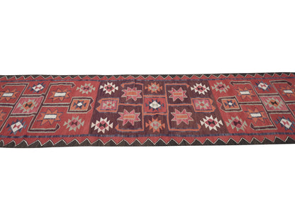 Runner Rug 3x12, Oushak Runner, Vintage Runner, Turkish Runner, Handmade Runner Rug, Hallway Runner, Anatolia Rug, Bohemian Rug, 11257