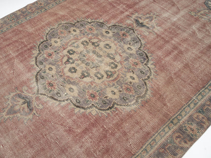 Area Vintage Rug, Turkish Handmade Rug, Oushak Antique Rug, Neutral Faded Rug, Office Rug, Anatolia Rug, Rug 5x9, Turkish Carpet, 12106