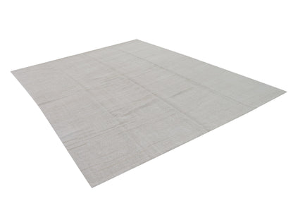 Vintage Handmade Kilim Rug, Area Unique Kilim Rug, Turkish Kilim Rug, White Hemp Large Rug, Bedroom Rug, Oversize Rug, Kilim Rug 9x11, 9901