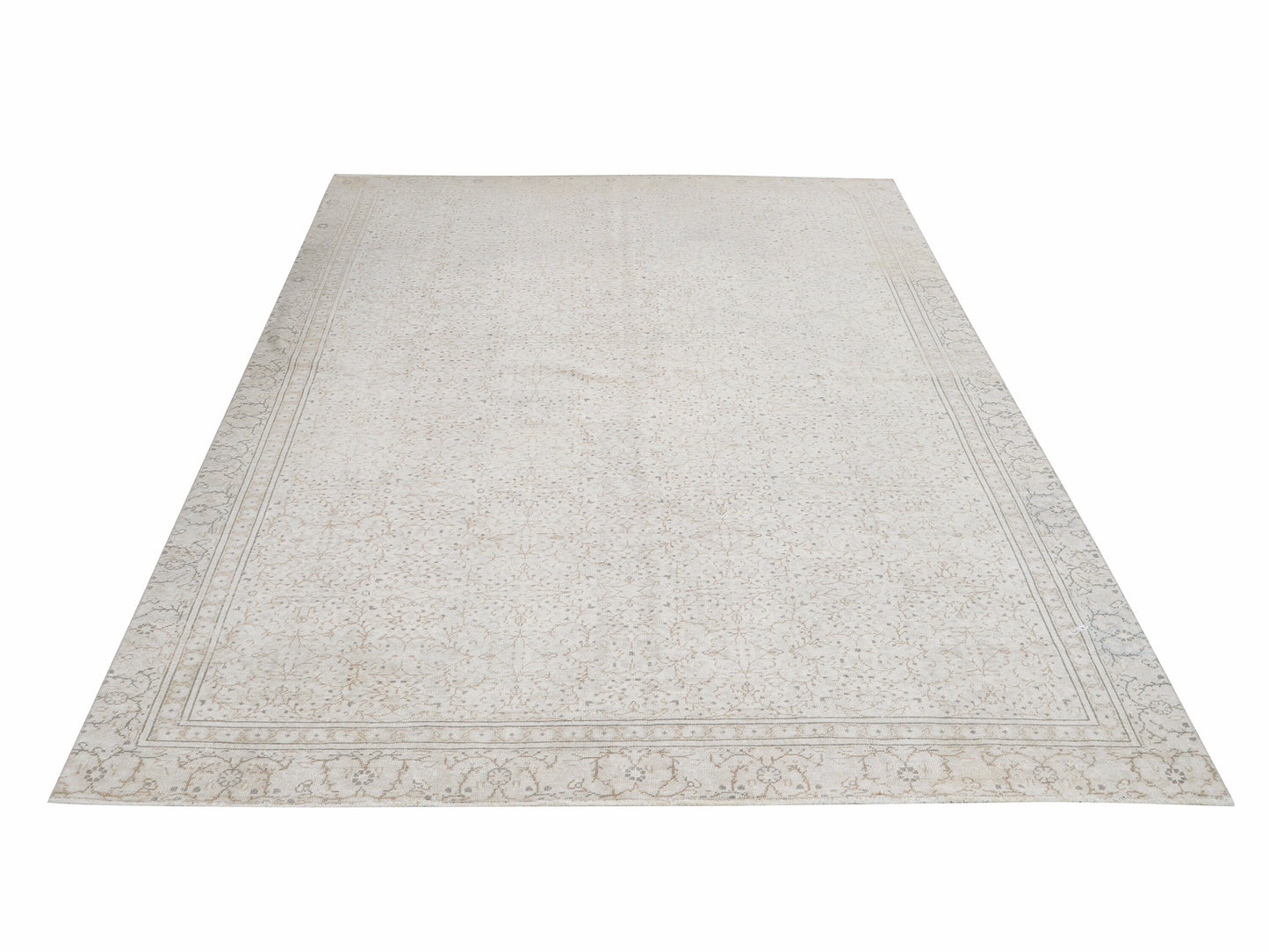 Turkish Vintage Rug, Handmade Area Rug, Oushak Unique Rug, Neutral Muted Rug, Living Room Rug, Scandinavian Rug, Carpet Rug, Rug 6x9, 12492