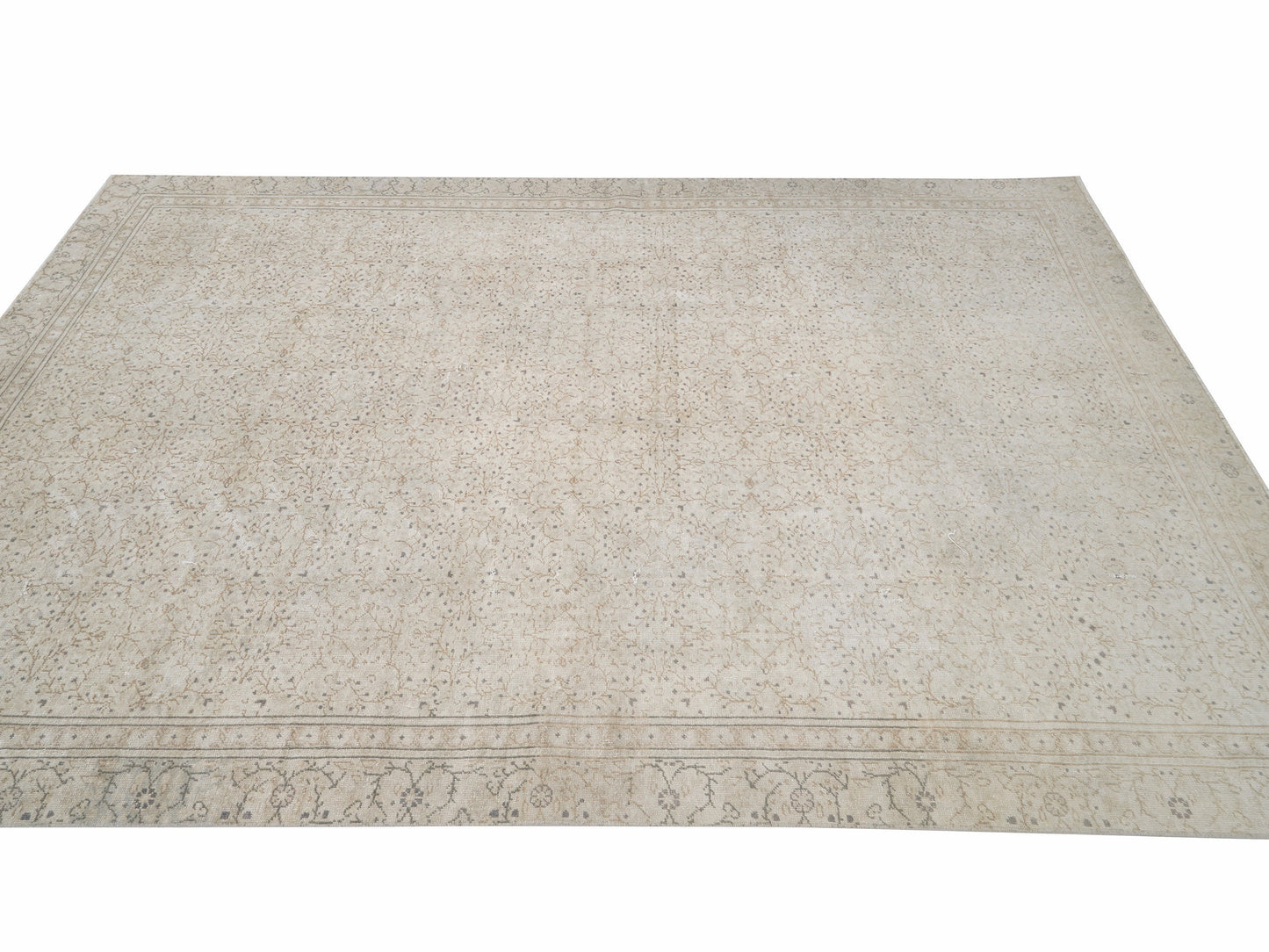 Turkish Vintage Rug, Handmade Area Rug, Oushak Unique Rug, Neutral Muted Rug, Living Room Rug, Scandinavian Rug, Carpet Rug, Rug 6x9, 12492