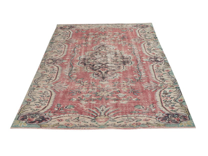 Oushak Area Rug, Turkish Vintage Rug, Handmade Antique Rug, Anatolia Rug, Neutral Floor Rug, Bohemian Rug, Turkey Rug, Rug 5x9, 12143