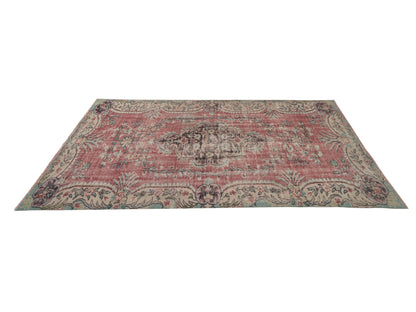 Oushak Area Rug, Turkish Vintage Rug, Handmade Antique Rug, Anatolia Rug, Neutral Floor Rug, Bohemian Rug, Turkey Rug, Rug 5x9, 12143