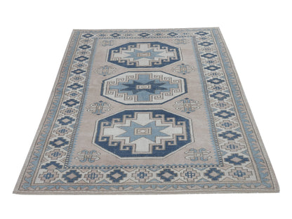 Oushak Vintage Rug, Turkish Handmade Rug, Area Eclectic Rug, Office Rug, Carpet Rug, Turkish Carpet, Turkey Rug, Rug 5x7, 12434