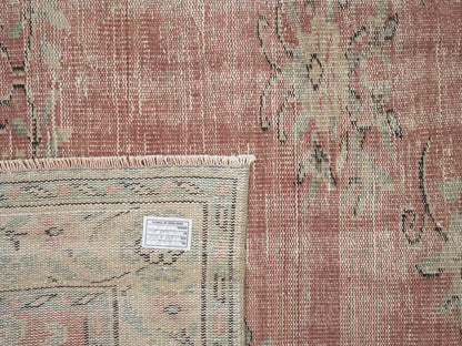 Turkish Vintage Rug, Handmade Area Rug, Oushak Antique Rug, Neutral Muted Rug, Bedroom Rug, Turkey Rug, Rug 6x8, Vintage Carpet, 12145