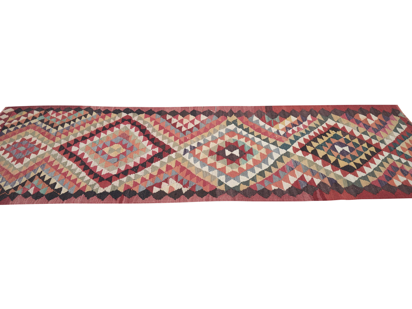 Vintage Oushak Runner Rug, Turkish Handmade Runner Rug, Anatolia Rug, Kilim Runner Rug, Kitchen Runner, Bohemian Rug, Runner Rug 3x10, 11277